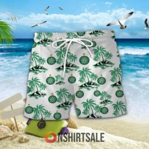 Celtic FC SPFL Hawaiian Shirt And Shorts Set Tropical Football Outfit For Fans 2