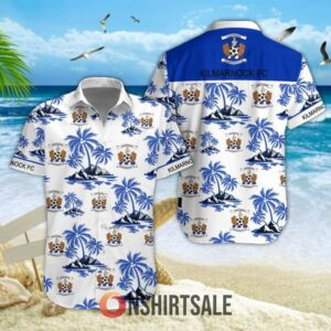 Kilmarnock FC SPFL Hawaiian Shirt And Shorts Set, Tropical Football Fan Outfit