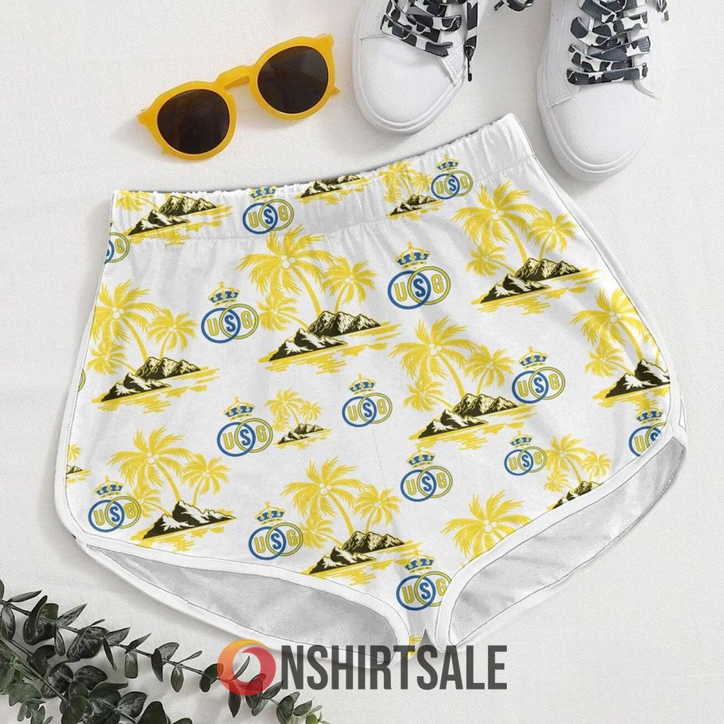 Union Saint Gilloise Hawaiian Shirt And Shorts Set , Tropical Soccer Union Saint Gilloise Hawaiian Shirt And Shorts Set , Tropical Soccer