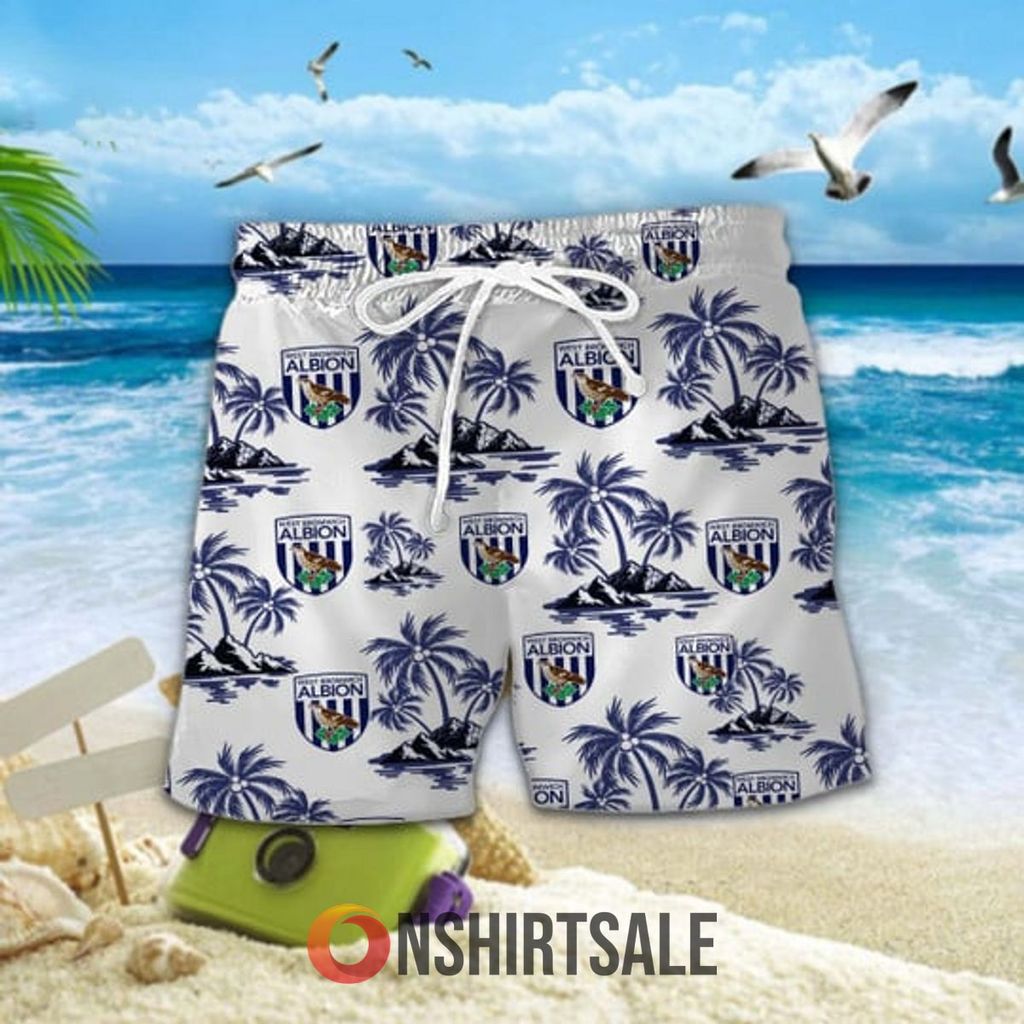 West Bromwich Albion Summer Hawaiian Shirt and Shorts Set, Tropical Football Beach Outfit for Men West Bromwich Albion Summer Hawaiian Shirt and Shorts Set, Tropical Football Beach Outfit for Men