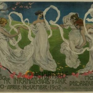 Art Nouveau Poster Print, 1902 Torino International Decorative Arts Exhibition, Vintage Italian Wall Art