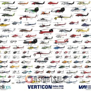 Helicopter Identification Poster, VERTICON 2025 Vertical Aviation Chart