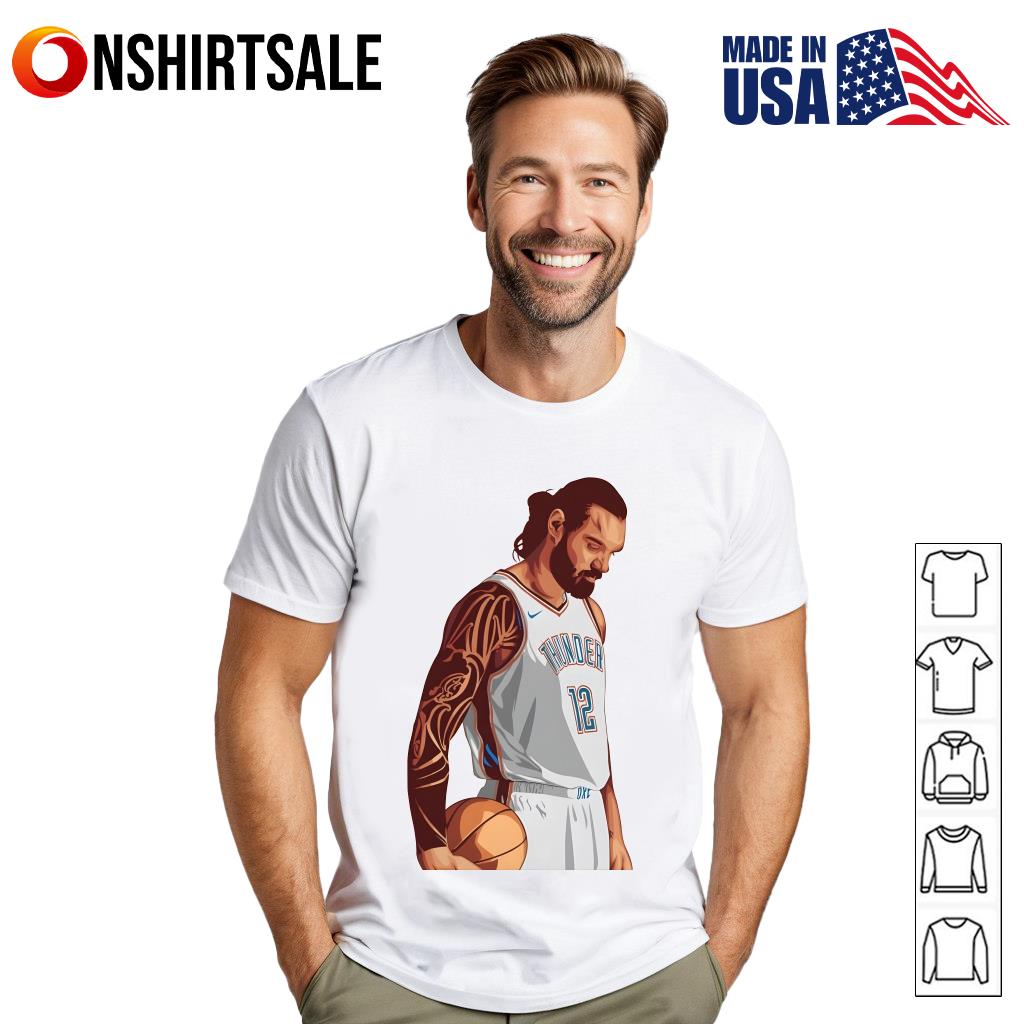 Steven Adams Thunder 12 T-Shirt, Cartoon Style NBA Basketball Fan Tee Steven Adams Thunder 12 T-Shirt, Cartoon Style NBA Basketball Fan Tee