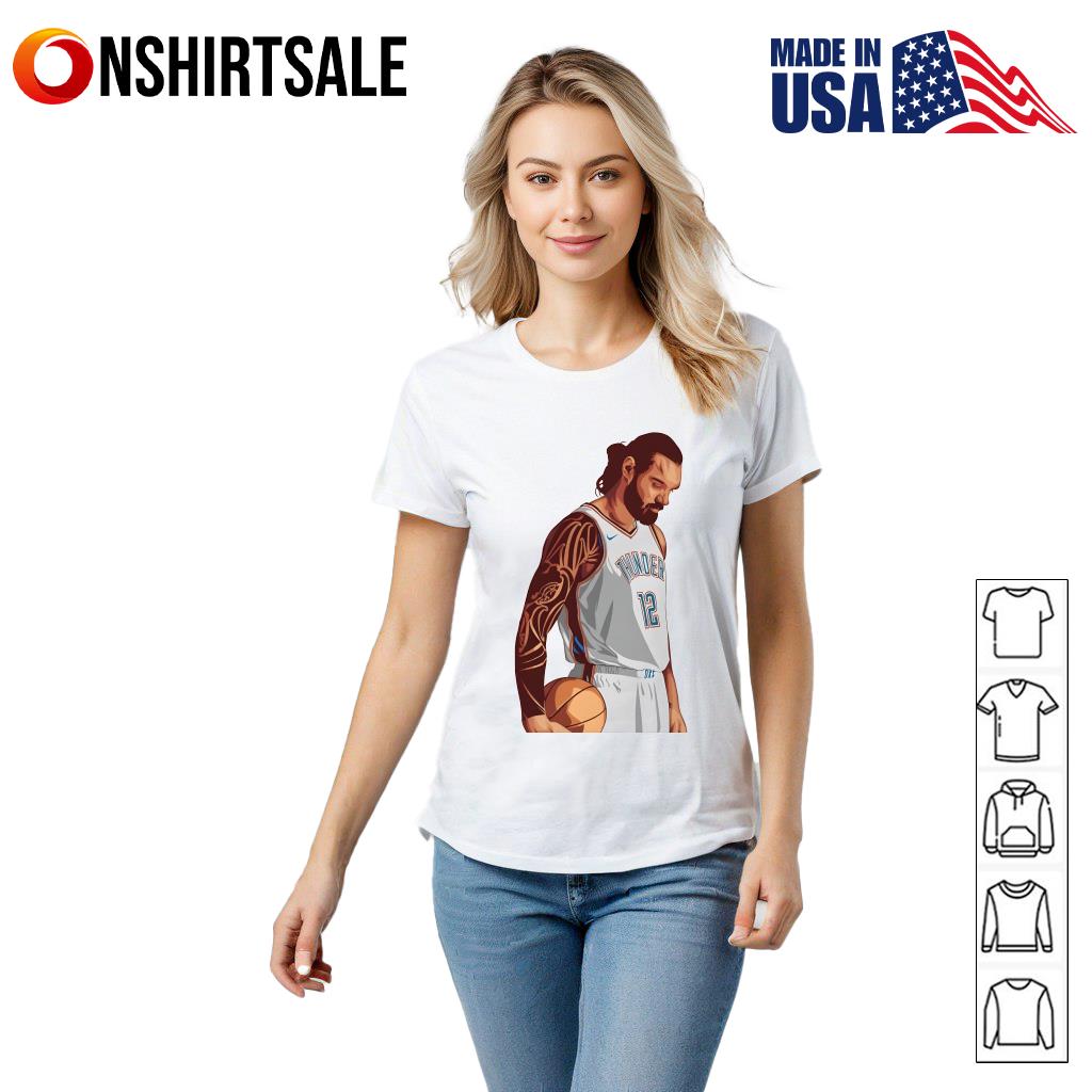 Steven Adams Thunder 12 T-Shirt, Cartoon Style NBA Basketball Fan Tee Steven Adams Thunder 12 T-Shirt, Cartoon Style NBA Basketball Fan Tee